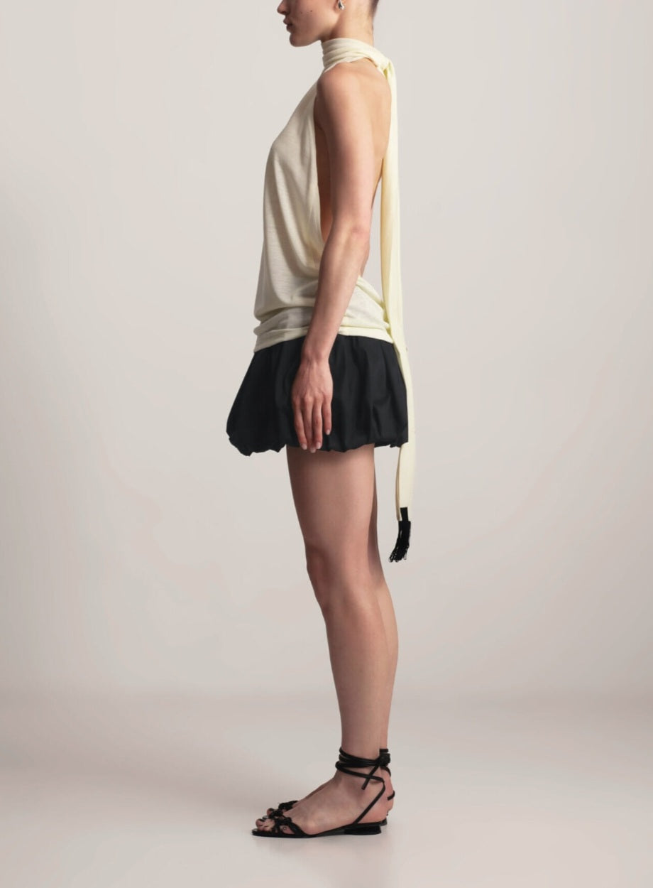 KIANNE Flower Skirt Black