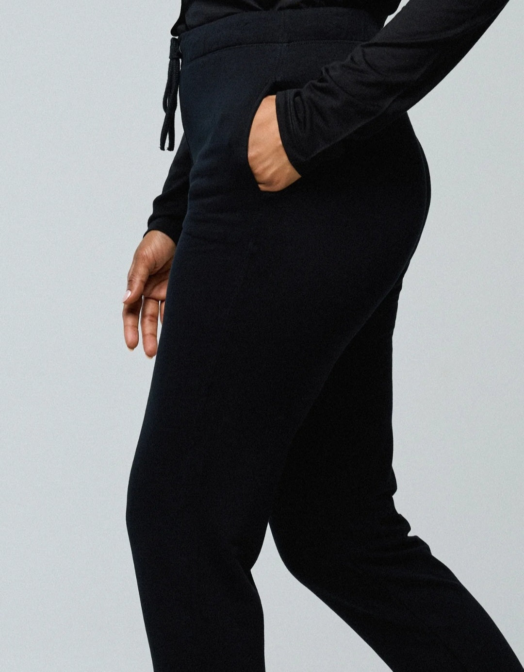 MAJESTIC FILATURES Viscose/Elastane Trousers Black