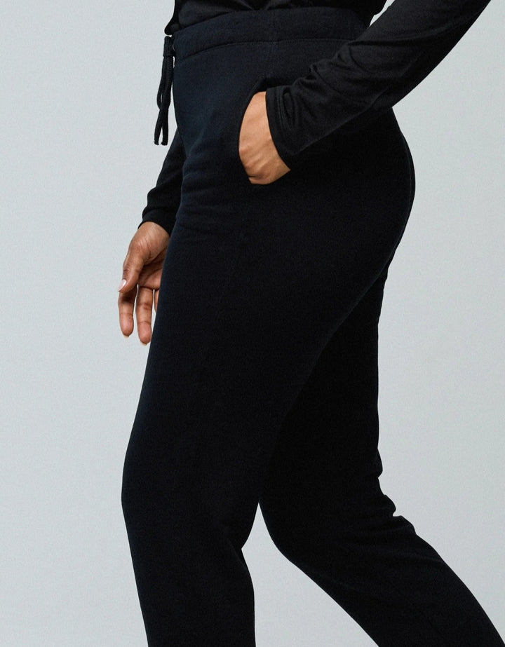 MAJESTIC FILATURES Viscose/Elastane Trousers Black