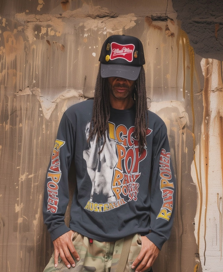 MADEWORN IGGY POP LONG SLEEVE TEE