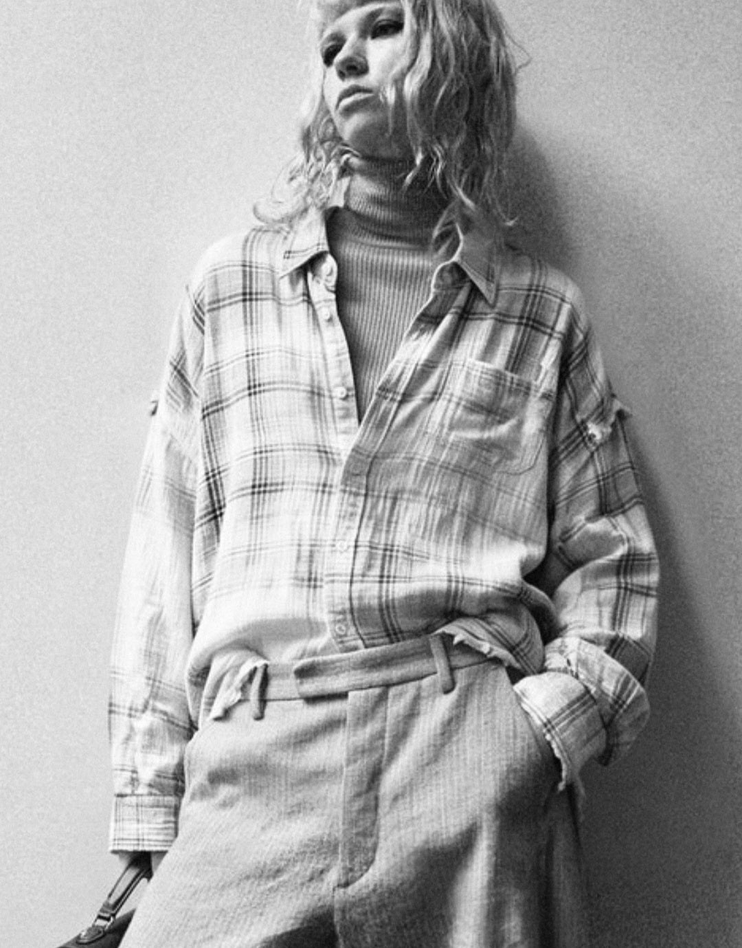 R13 Cropped Work Shirt