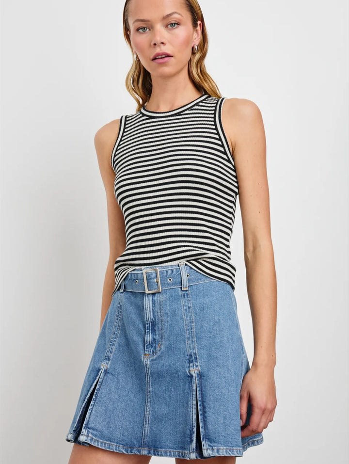 RAILS The racer tank Black Birch Stripe