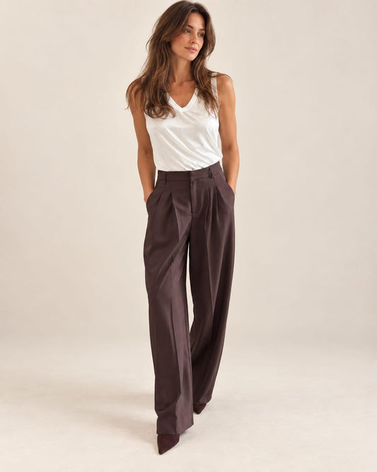 ANGE PANTALON PEMY Deep Eggplant
