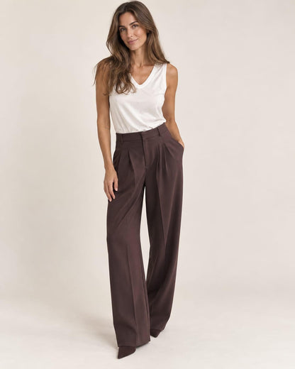 ANGE PANTALON PEMY Deep Eggplant
