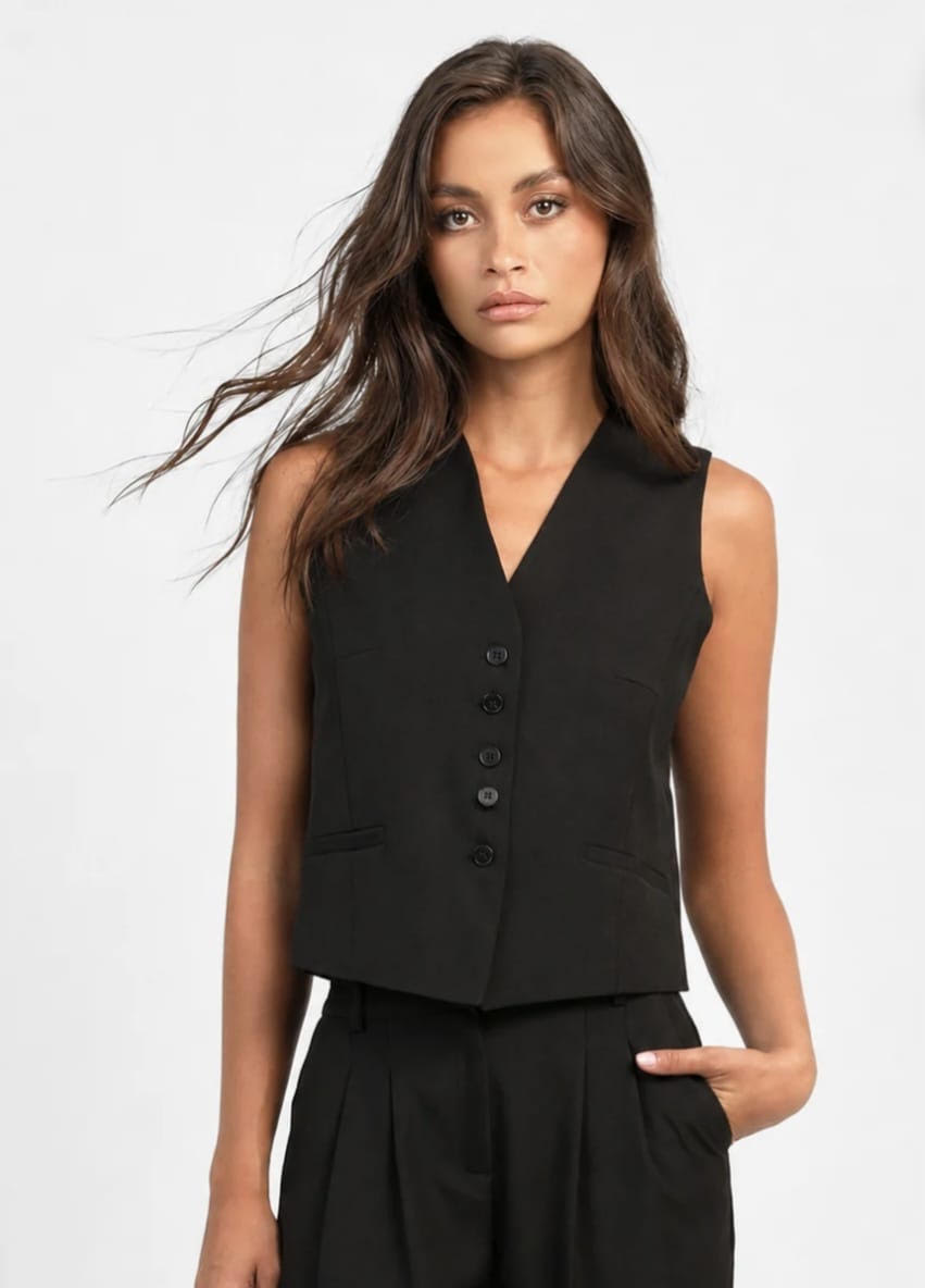 ANGE ZALY VEST black