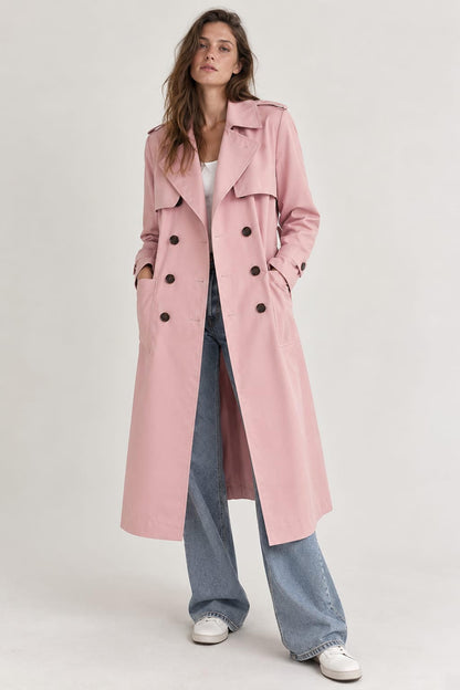 Été Comme Hiver Paris Light Pink Trench Coat