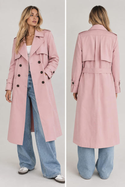 Été Comme Hiver Paris Light Pink Trench Coat