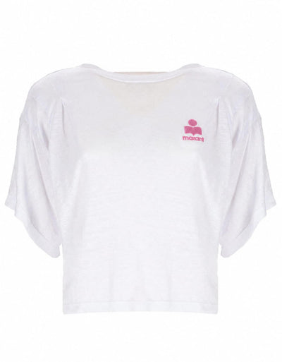 ISABEL MARANT KYANZAE T-SHIRT White/Pink