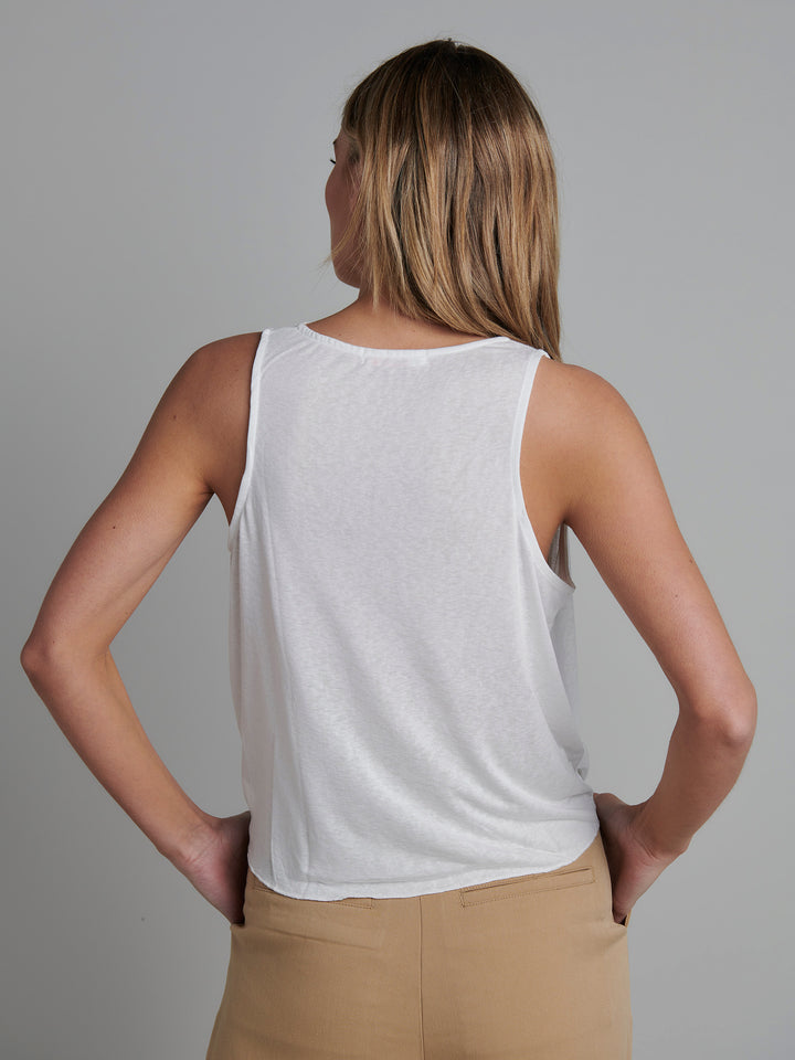 Bayse Kai Drape Top In White