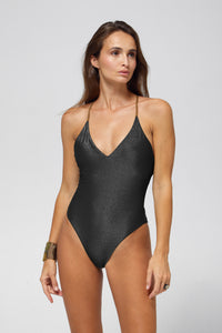 BELIZA Tina Swimsuit In Lurex Black
